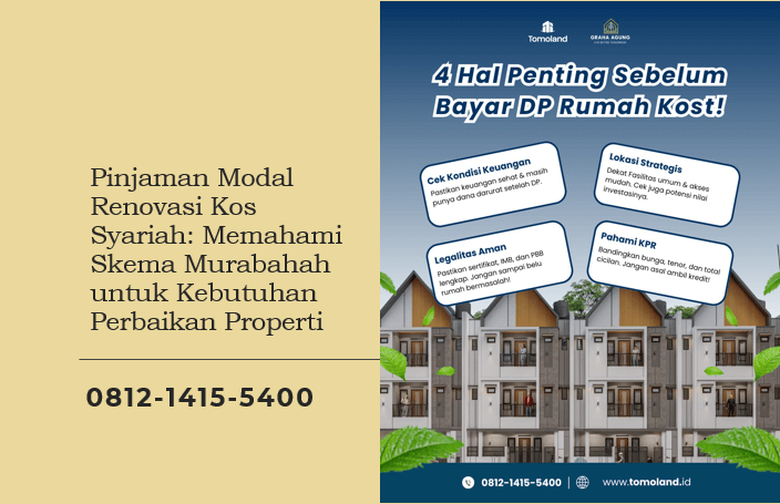 Pinjaman Modal Renovasi Kos Syariah: Memahami Skema Murabahah untuk Kebutuhan Perbaikan Properti