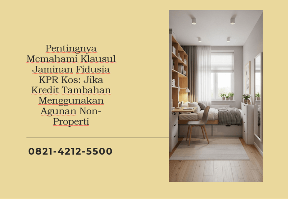 Pentingnya Memahami Klausul Jaminan Fidusia KPR Kos: Jika Kredit Tambahan Menggunakan Agunan Non-Properti