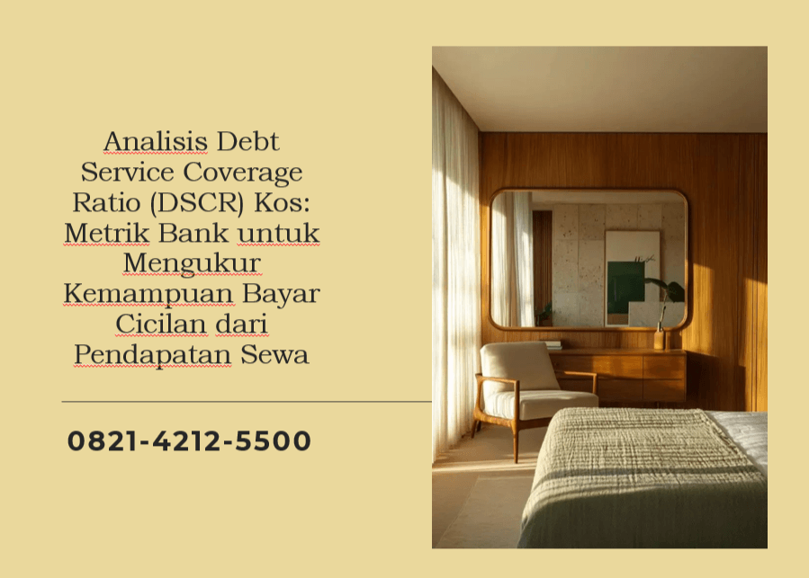 Analisis Debt Service Coverage Ratio (DSCR) Kos: Metrik Bank untuk Mengukur Kemampuan Bayar Cicilan dari Pendapatan Sewa