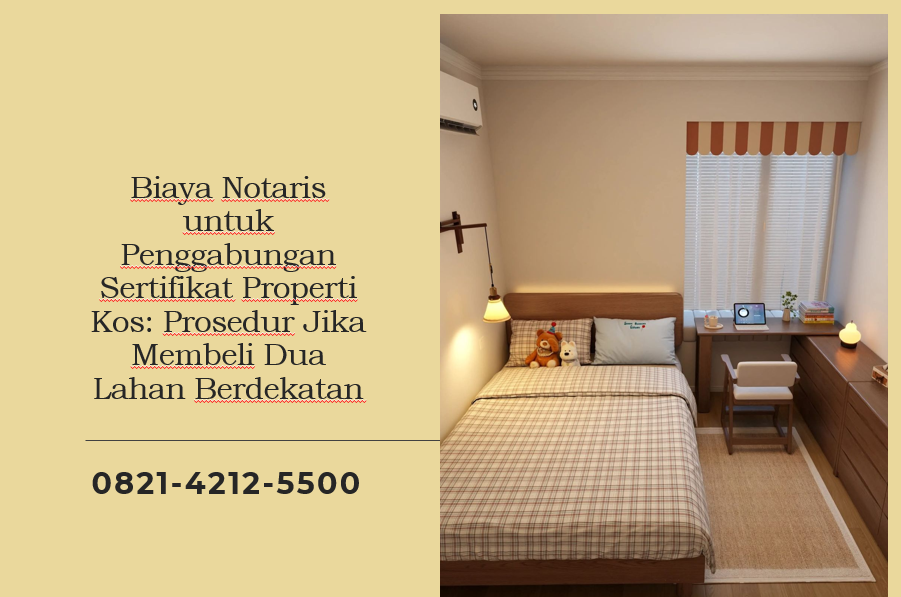 Biaya Notaris untuk Penggabungan Sertifikat Properti Kos: Prosedur Jika Membeli Dua Lahan Berdekatan