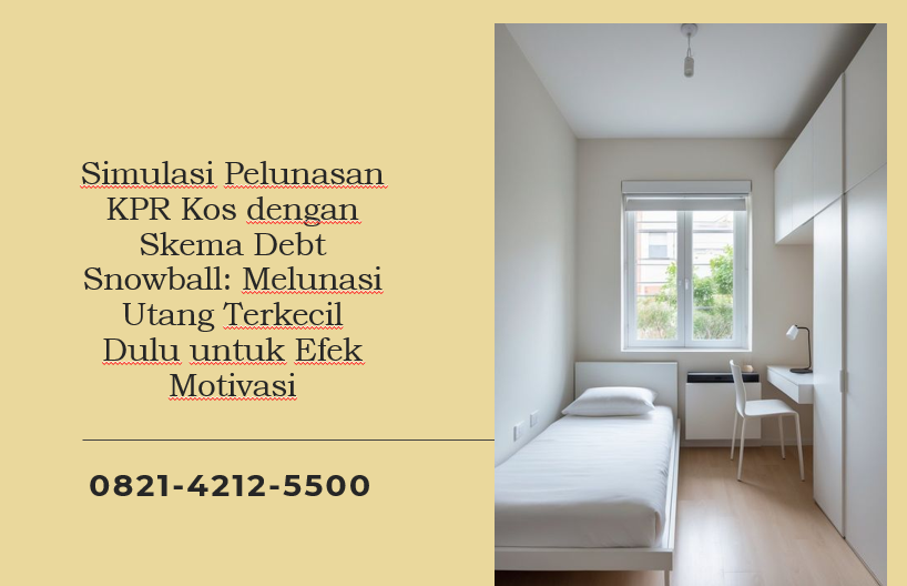 Simulasi Pelunasan KPR Kos dengan Skema Debt Snowball: Melunasi Utang Terkecil Dulu untuk Efek Motivasi