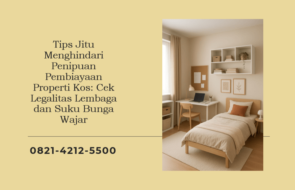 Tips Jitu Menghindari Penipuan Pembiayaan Properti Kos: Cek Legalitas Lembaga dan Suku Bunga Wajar