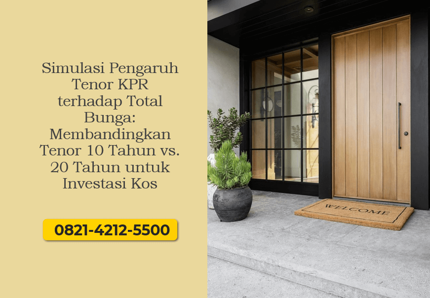 Simulasi Pengaruh Tenor KPR terhadap Total Bunga: Membandingkan Tenor 10 Tahun vs. 20 Tahun untuk Investasi Kos