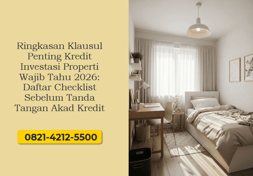 Ringkasan Klausul Penting Kredit Investasi Properti Wajib Tahu 2026: Daftar Checklist Sebelum Tanda Tangan Akad Kredit
