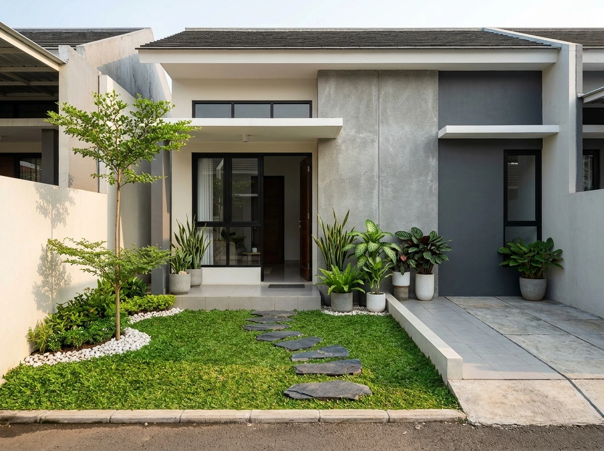 Rumah Tipe 36 Dengan Lahan Pas-Pasan Masih Bisa Memiliki Halaman Kecil!